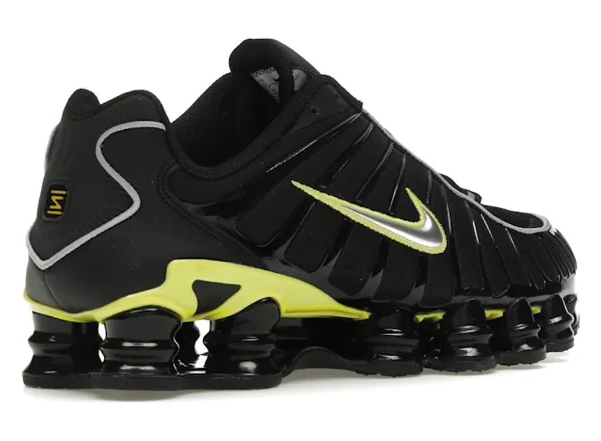 Nike Shox TL Black Dynamic Yellow Metallic Silver