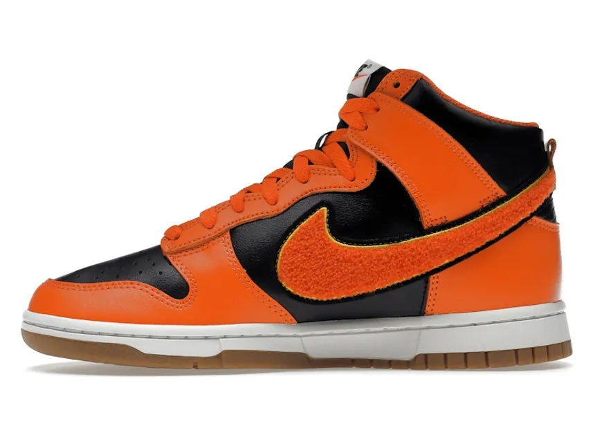 Nike Dunk High Retro Chenille Swoosh Safety Orange