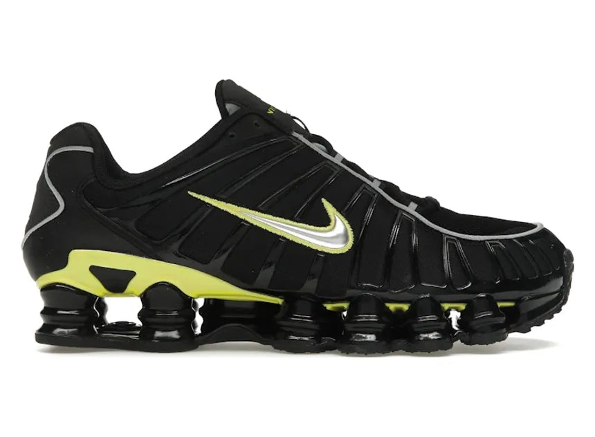 Nike Shox TL Black Dynamic Yellow Metallic Silver