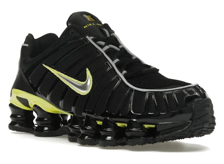 Nike Shox TL Black Dynamic Yellow Metallic Silver